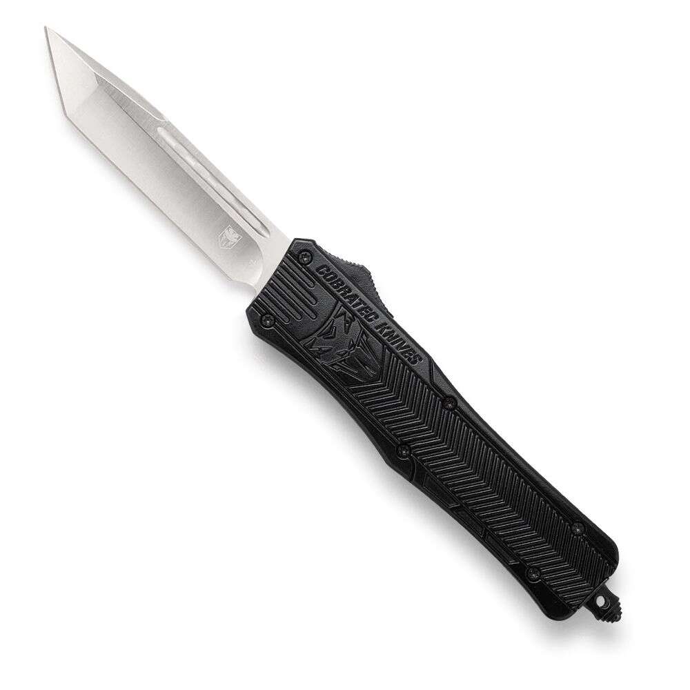 Knives Cobratec Knives 4.50" MED BLK CTK-1 TANTO NOT SERR • Model: 4.50"